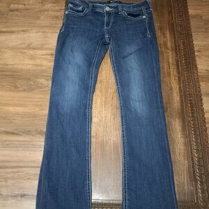 Express Barely Boot Jeans - Size 6R - Medium Dark Wash